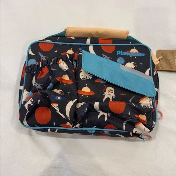 PlanetBox Stainless Steel Lunchbox with Space-Themed Bag - Picture 2 of 7
